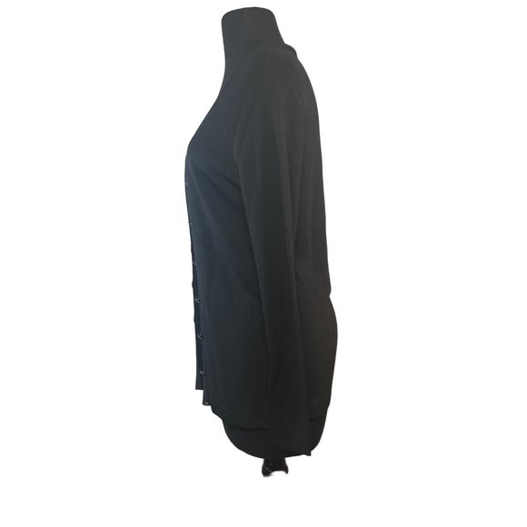 Brenda French for French Rags Size 1 Button Front Rayon Cardigan Sweater - Picture 2 of 8